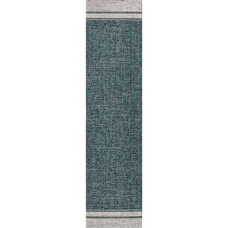 Alda Modern Minimalist Mingled Solid Indoor/Outdoor Area Rug