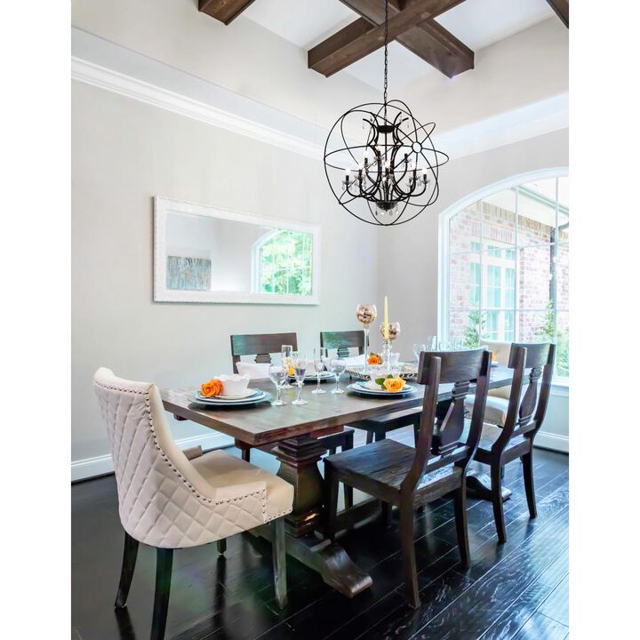 Campechia 12 Light Up Chandelier With Brown Finish