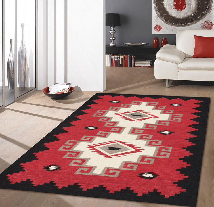 Pasargad Home Tuscany Hand-Woven Wool Area Rug- 4' 0'' X  5'11''