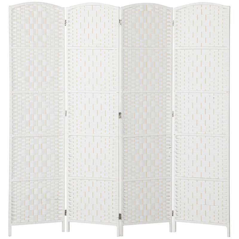 Hivvago 6FT Tall 4-Panel Woven Folding Room Divider image number 0