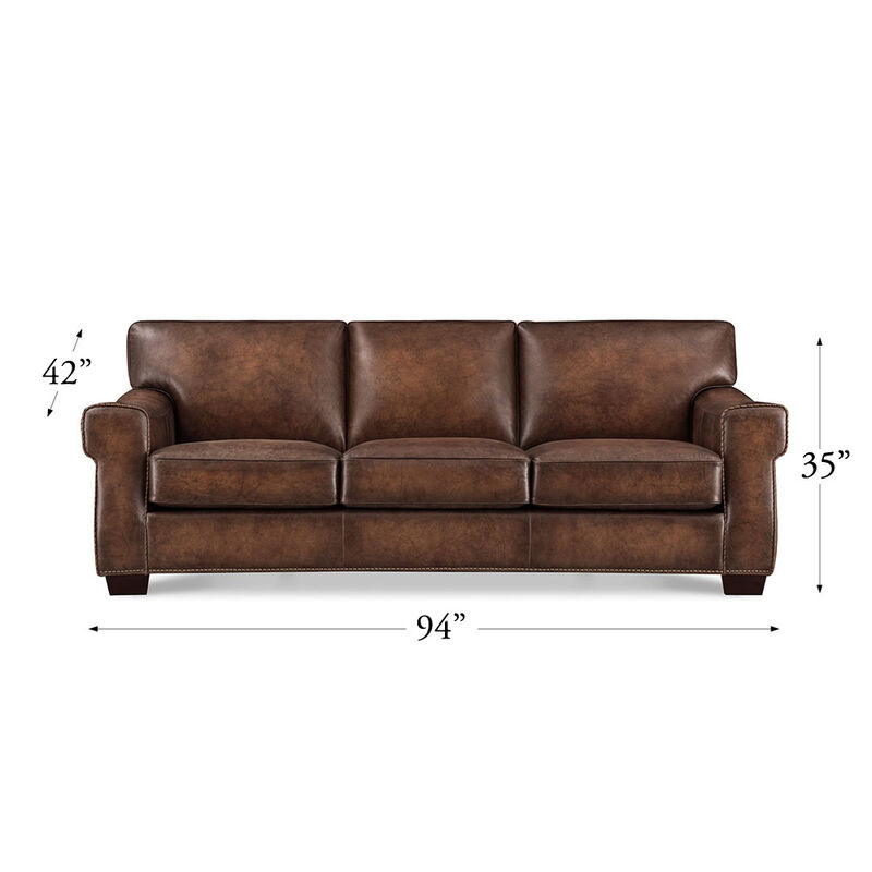 Capri 100% Top Grain Leather Sofa