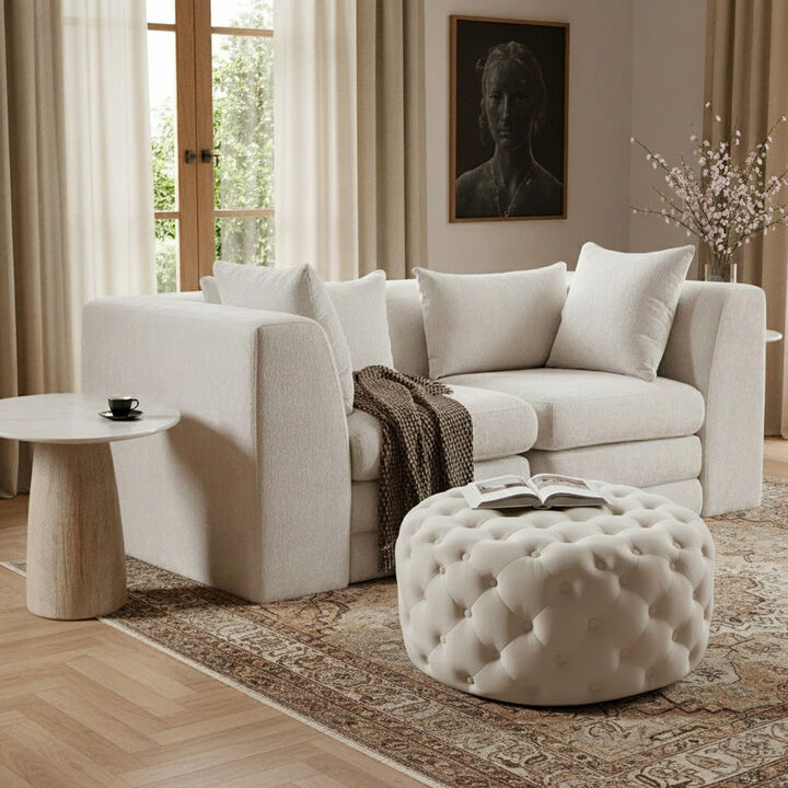 Meridian Furniture Addison Velvet Ottoman/Bench