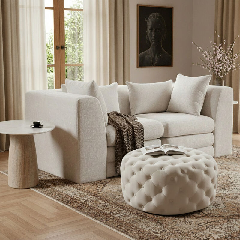 Meridian Furniture Addison Velvet Ottoman/Bench image number 1