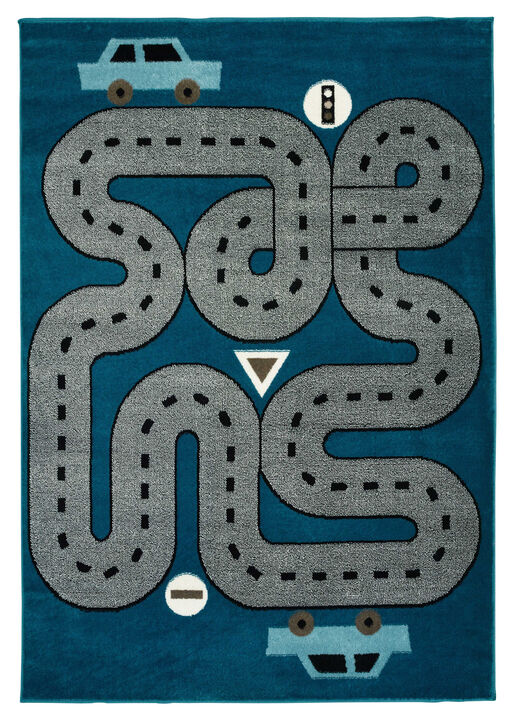 HomeRoots Transportation Youthful Washable Area Rug