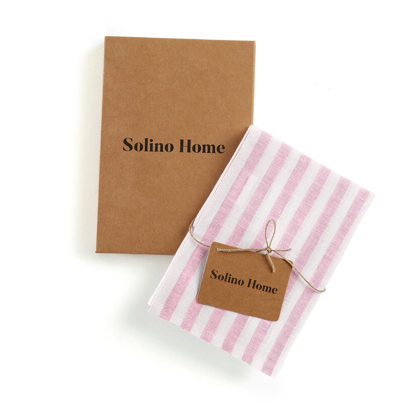 Linen Kitchen Towels - Amalfi Stripe