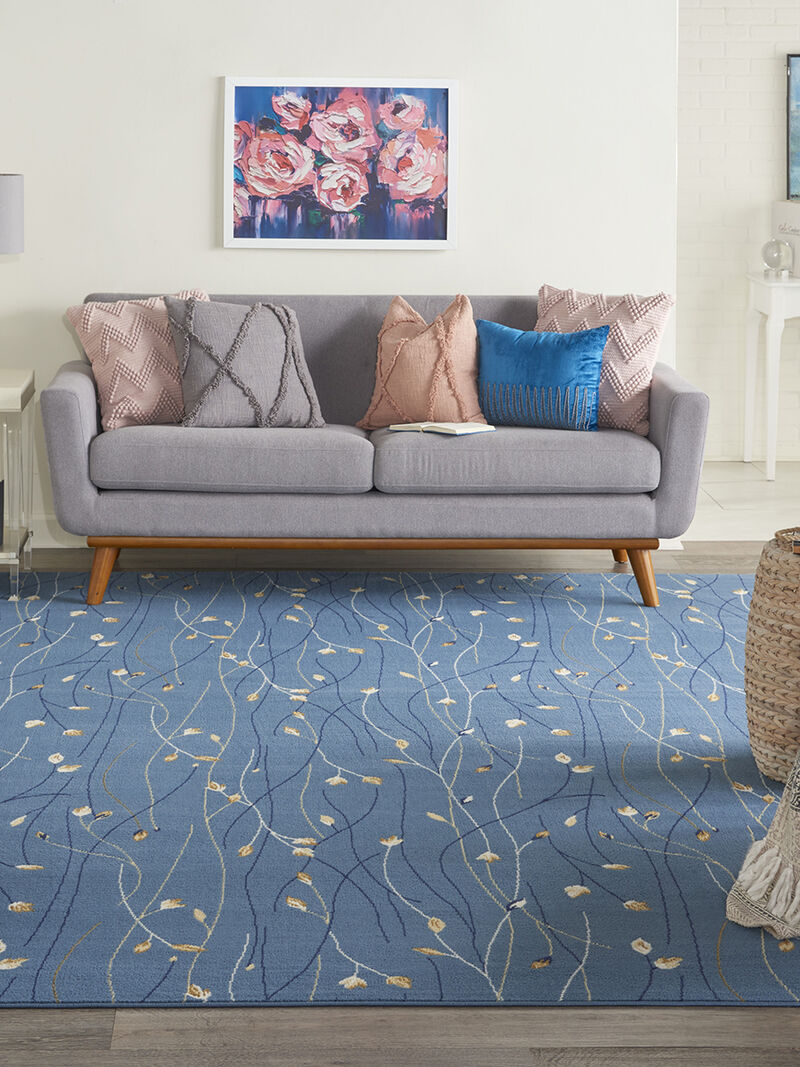 Grafix GRF15 Light Blue 8' x Round Rug