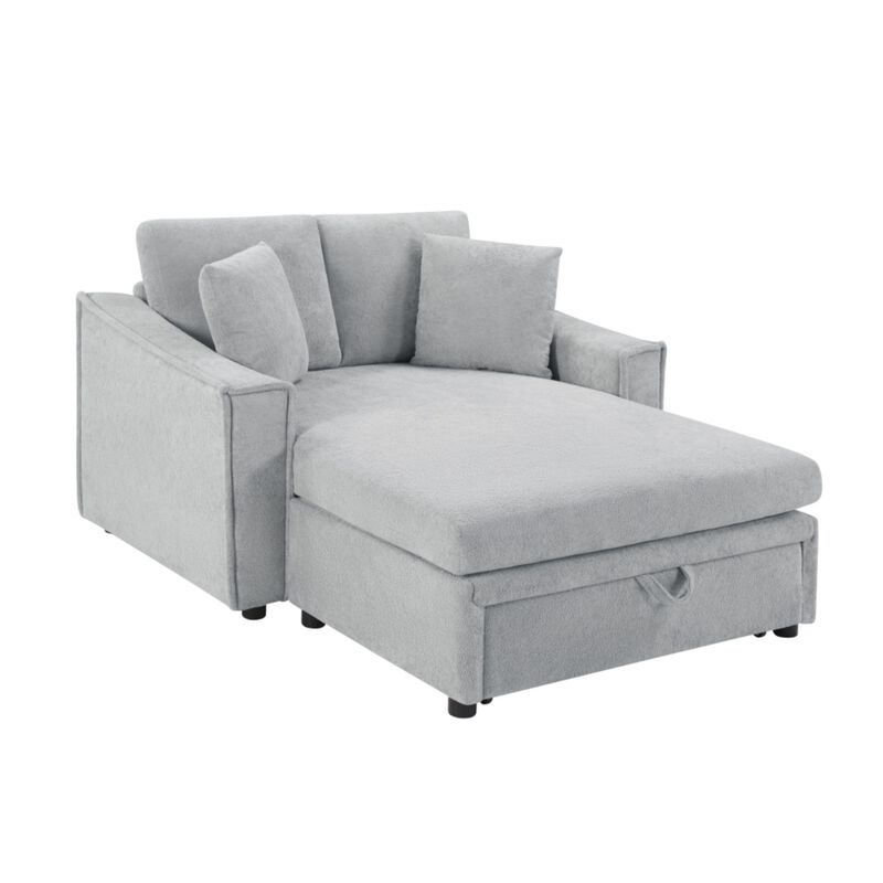 Bled Snowflake Velvet Chaise Sofa with Storage image number 0