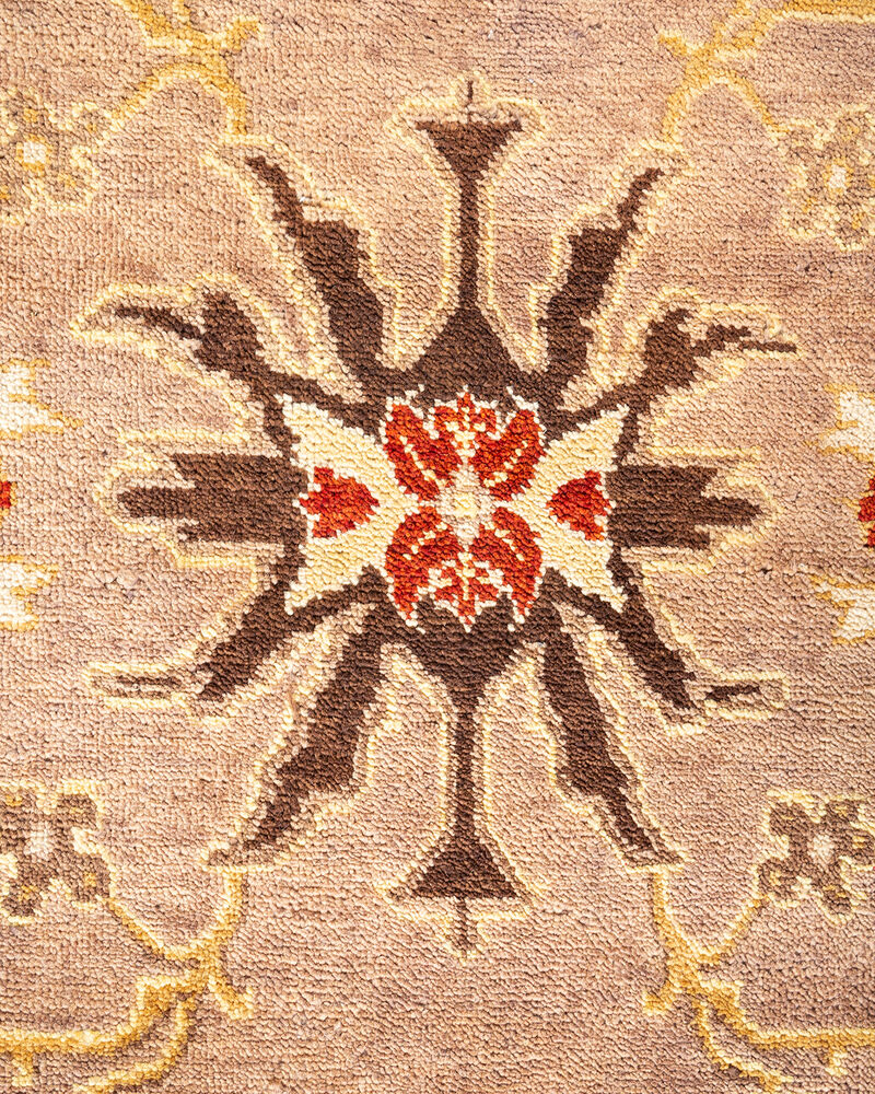 Eclectic, One-of-a-Kind Hand-Knotted Area Rug  - Brown,  8' 3" x 10' 6"