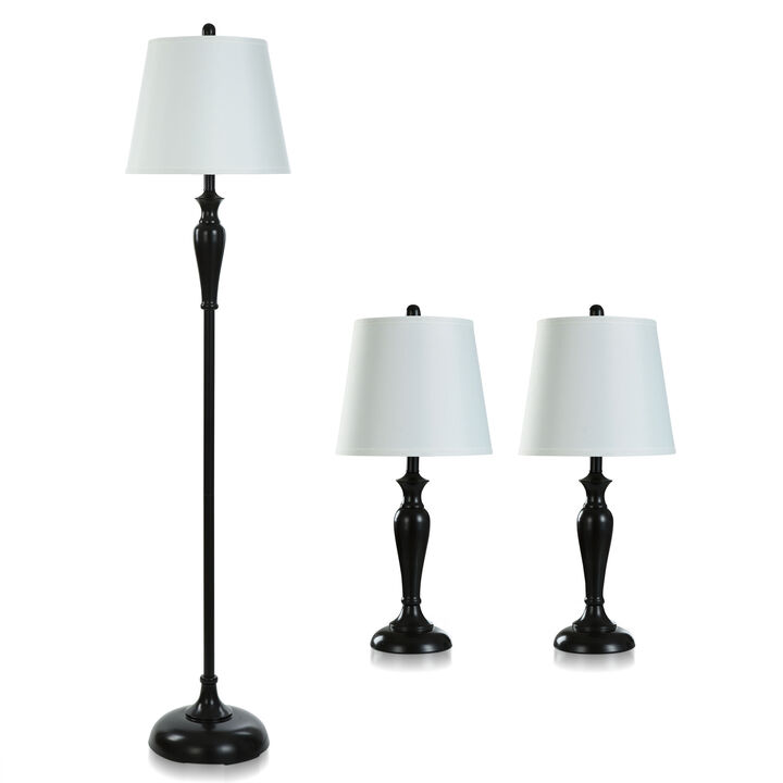 2 Table Lamps 1 Floor Lamp IV
