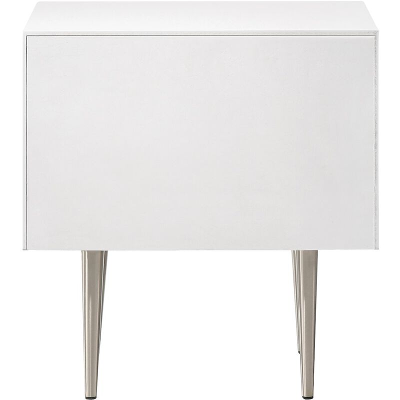 Meridian Furniture Modernist White Gloss Night Stand