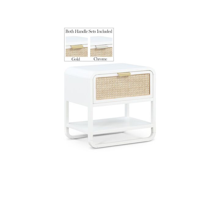 Meridian Furniture Sage White Wood Veneer Night Stand