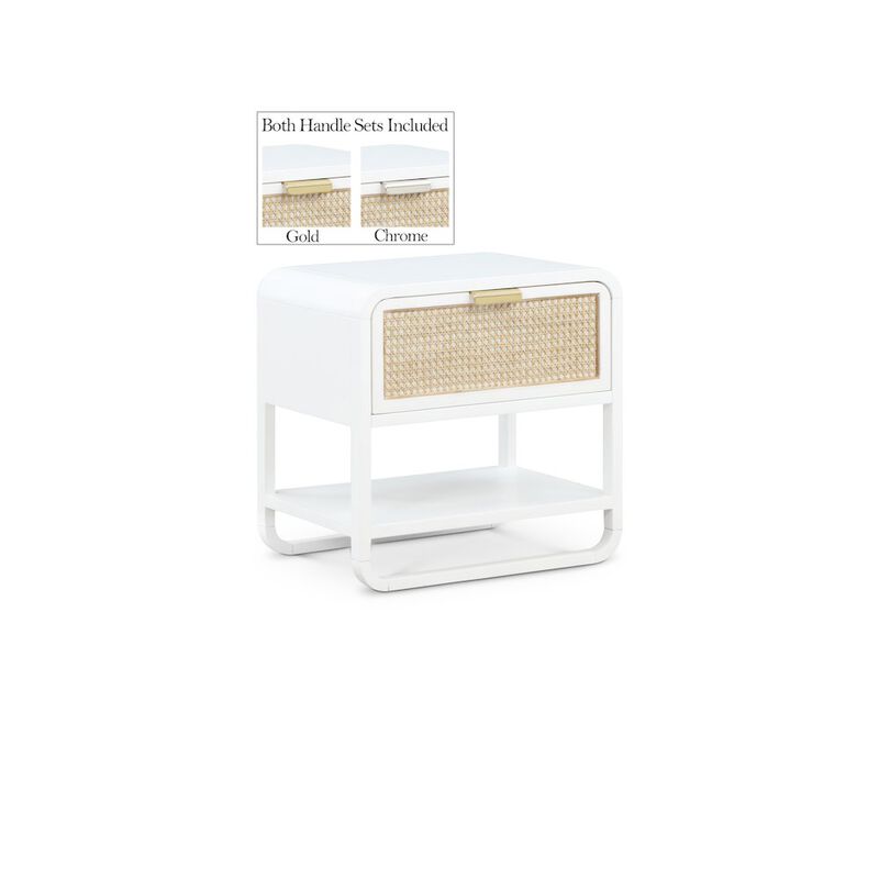 Meridian Furniture Sage White Wood Veneer Night Stand