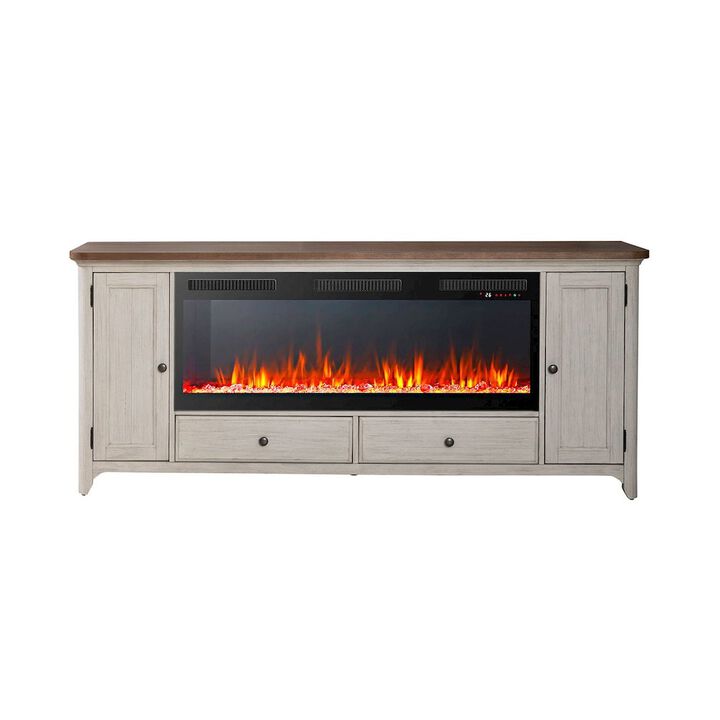 Liberty Furniture Heated LED Fireplace TV Consoles 80 Inch