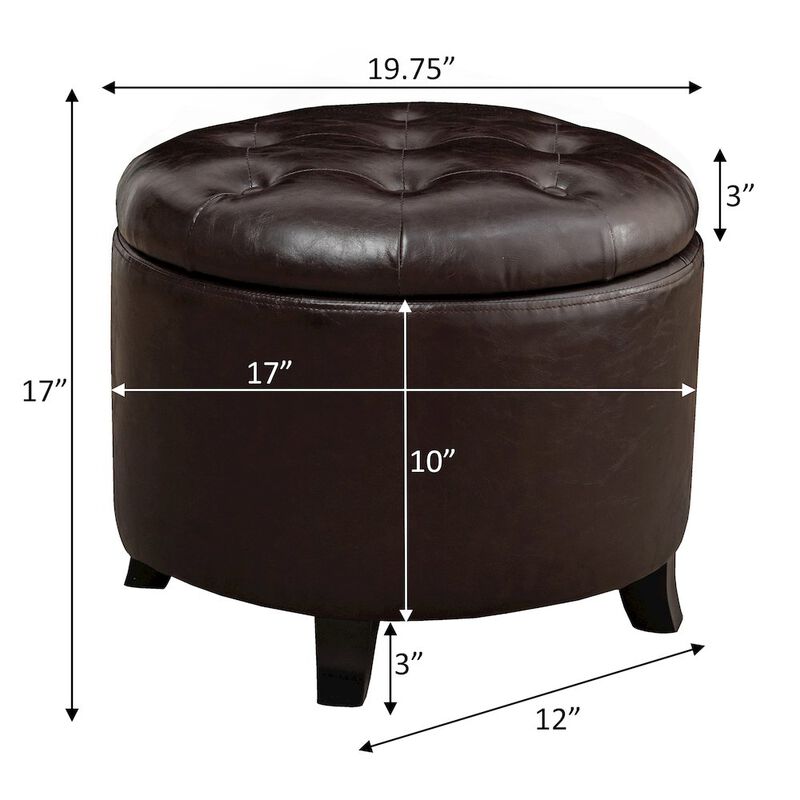 Convience Concept, Inc. Designs4Comfort Round Storage Ottoman