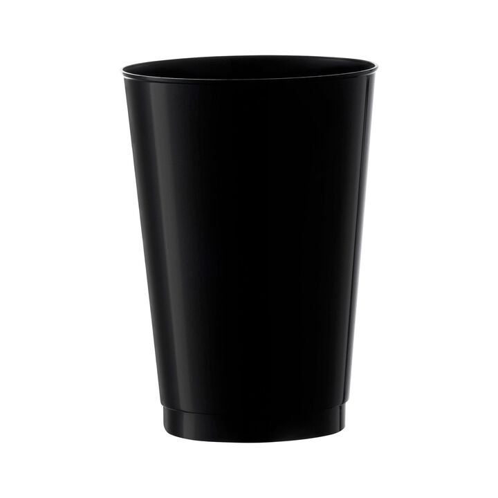 12 oz. Black Round Plastic Tumblers (240 Cups)