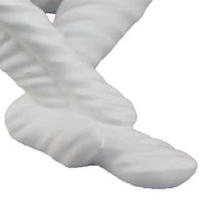 Accent Decor Statuette, 14 Inch White Resin Body, Sitting Astronaut