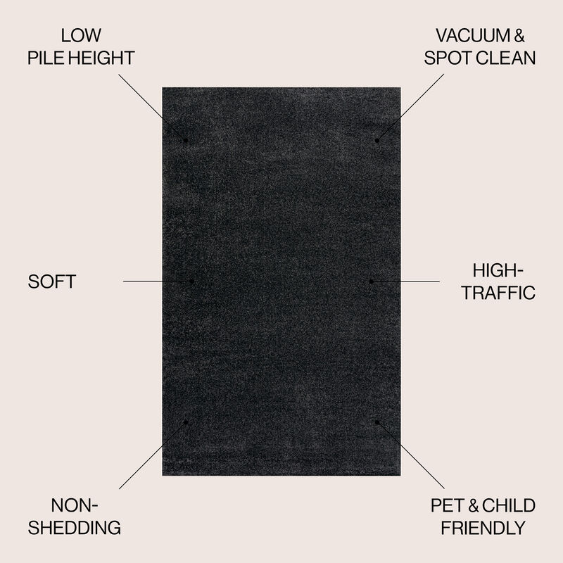 Haze Solid Low Pile Area Rug