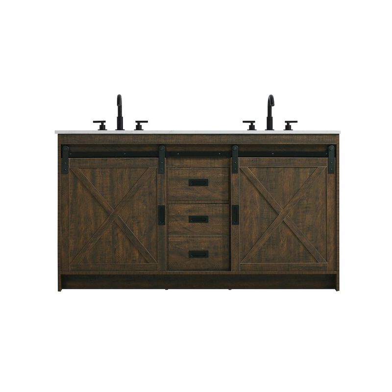 Elegant Kitchen and Bath Austin 60 Inch Double Bathroom Vanity In Expresso