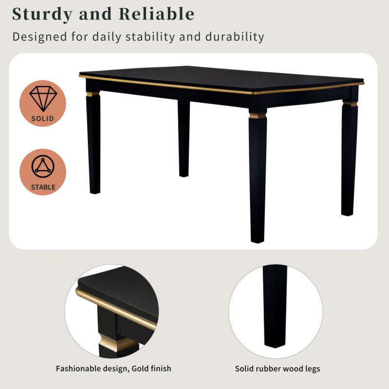 Swebax Classic Modern 6‑Piece Dining Table Set image number 4