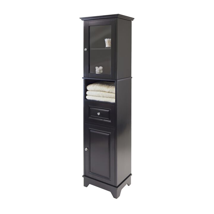 Winsome Wood Alps Tall Cabinet with Glass Door and Drawer