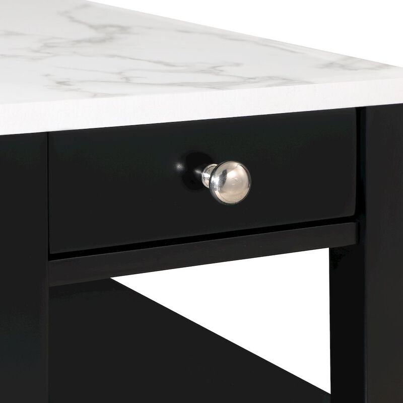 Convenience Concepts American Heritage 1 Drawer Chairside End Table with Shelves