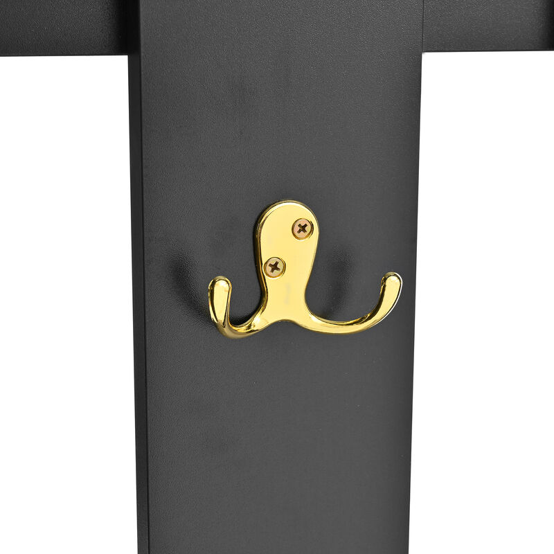 Merax Modern Luxury Hall Tree with 8 Gold Hooks