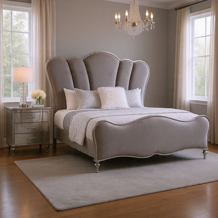Bedroom Set, Wood, 2 Piece Set with Nightstand