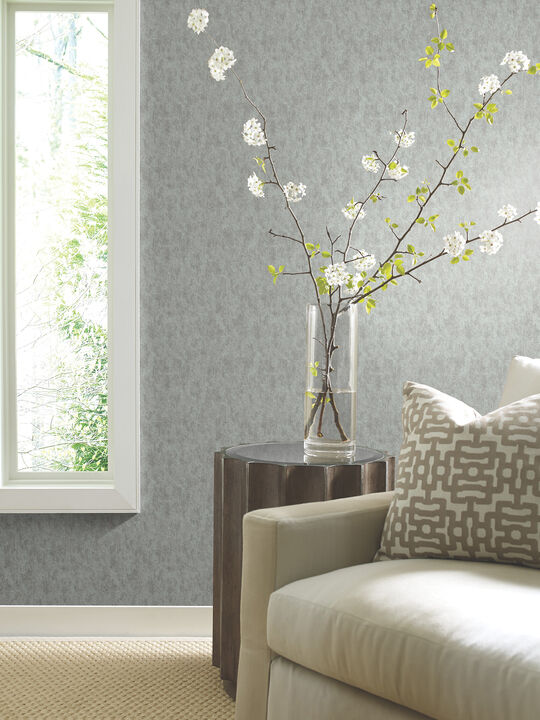 Shimmering Patina Spa & Silver Wallpaper