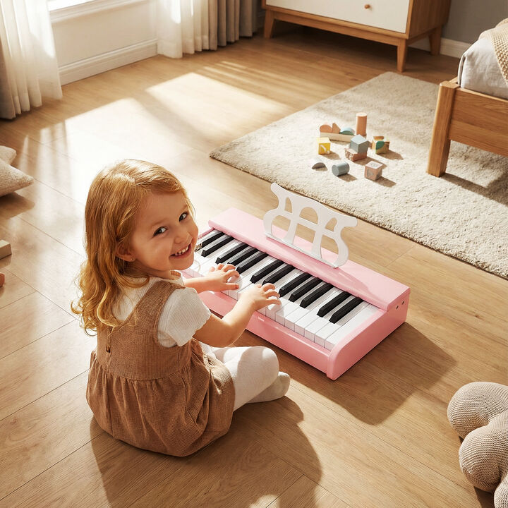 30 Keys Kids Digital Piano Keyboard with Music Stand for Beginner Children Age 3 Plus