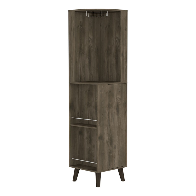 Corner Bar Cabinet Plex, Living Room, Dark Brown