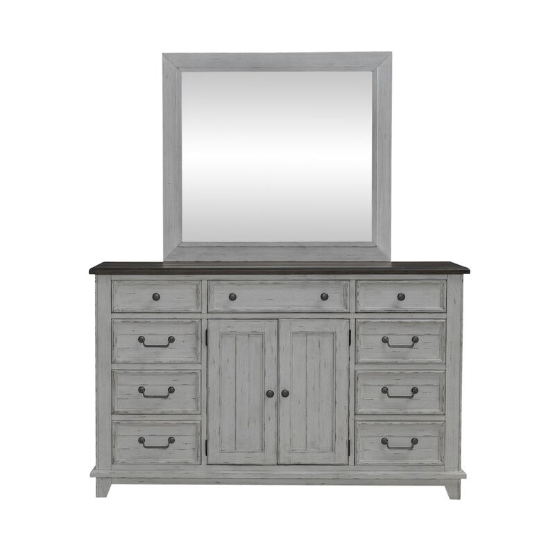 Liberty Furniture Dresser & Mirror in Pine Solids & Veneers image number 4