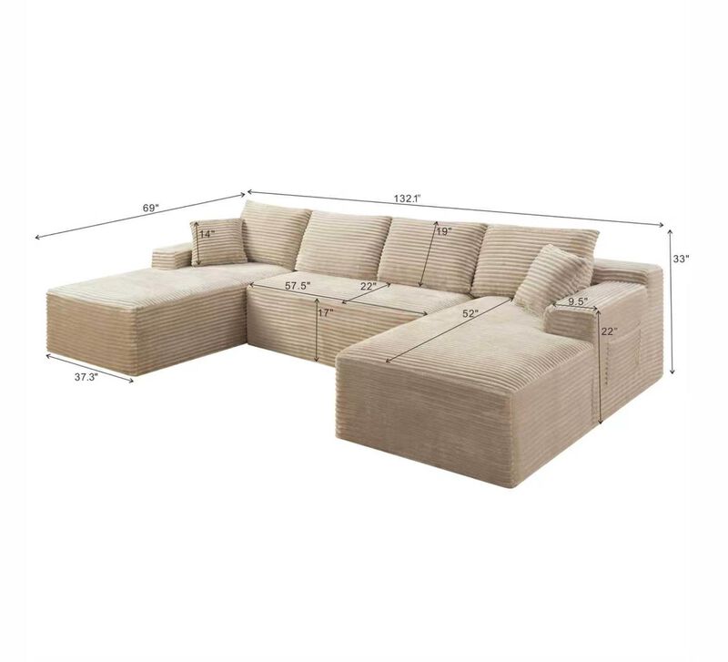 Mosna U-Shaped Sectional Sofa image number 6