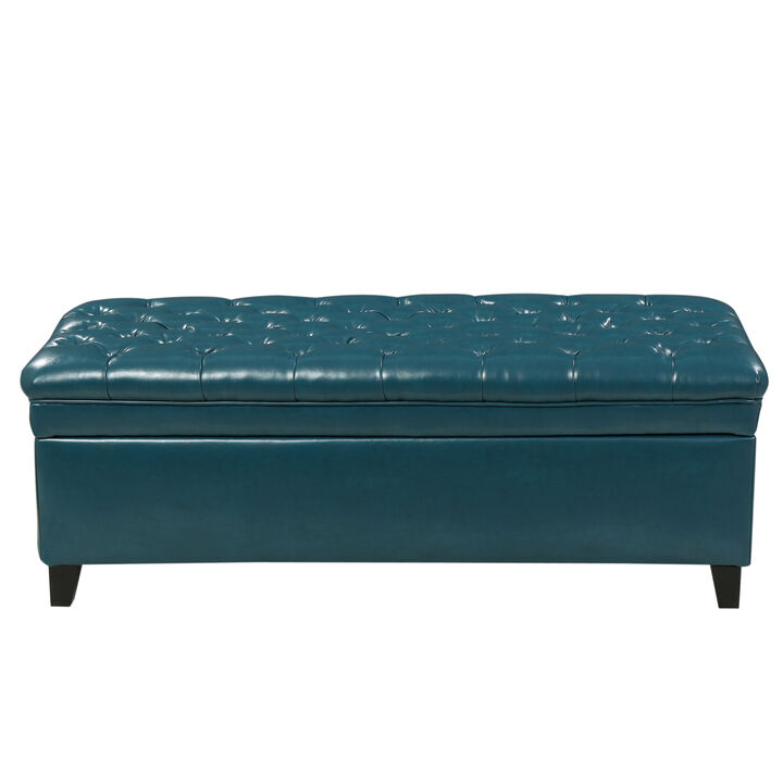 Merax PU Leather Storage Ottoman Bench