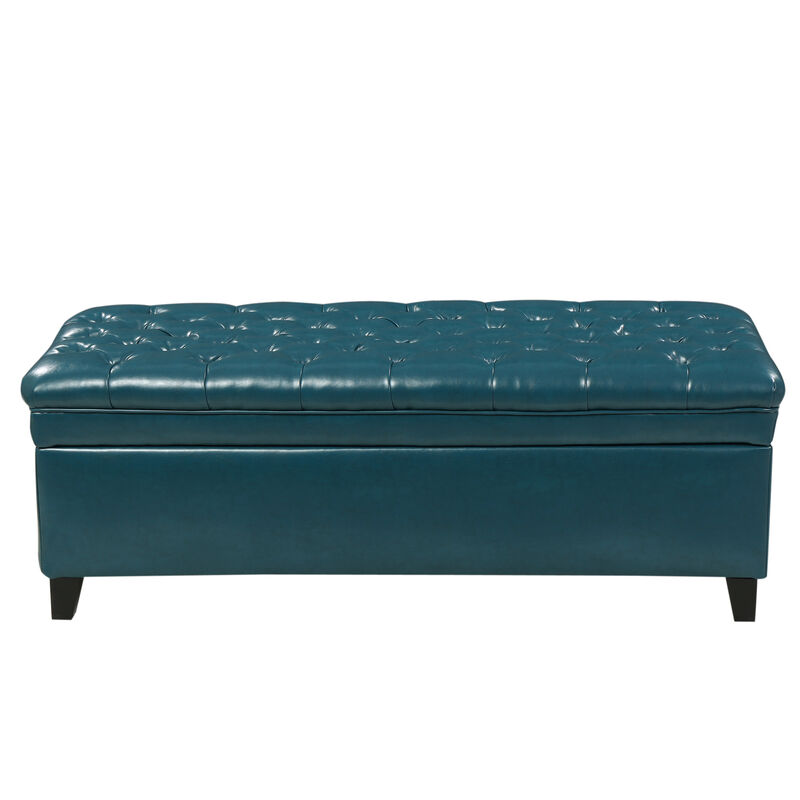 Merax PU Leather Storage Ottoman Bench