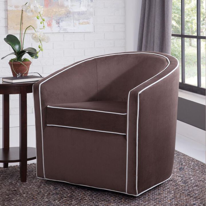 Comfort Pointe Keely Maple Brown Swivel Chair