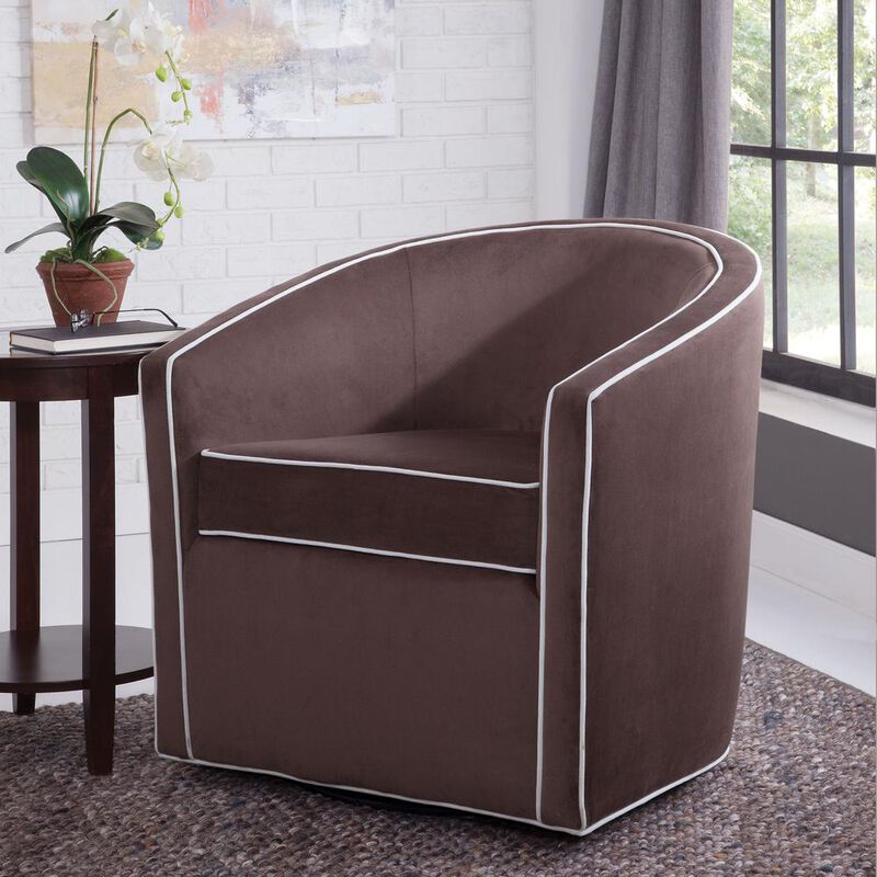 Comfort Pointe Keely Maple Brown Swivel Chair image number 1