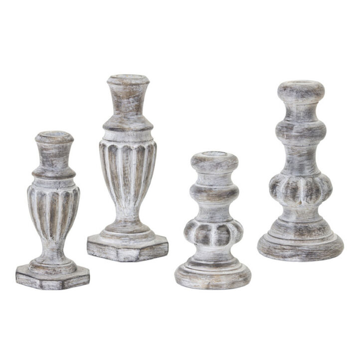 Set of 4 Decorative Candle Holders for Elegant Home Décor and Lighting