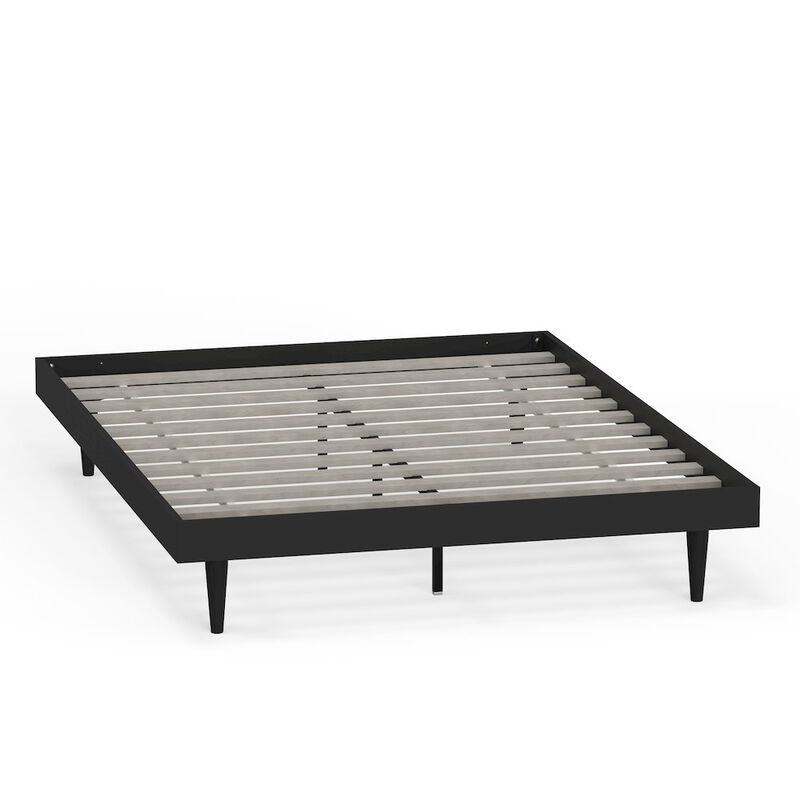 Comfort Pointe Sachse Queen Solid Wood Platform Bed Frame Black