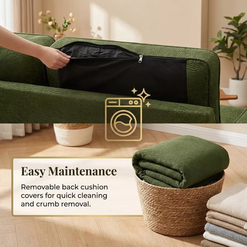 81" Sleeper Sofa Bed, 2 in 1 Pull Out Couch, Sectional Sofa with Reversible Storage, Side Pockets image number 7