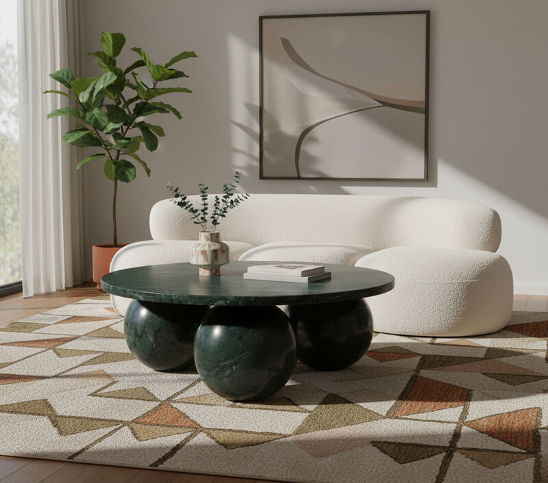 Meridian Furniture Spherical Green Forest Coffee Table