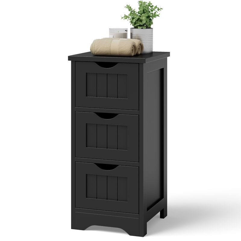 Bathroom Wooden Free Standing Storage Side Floor Cabinet Organizer
