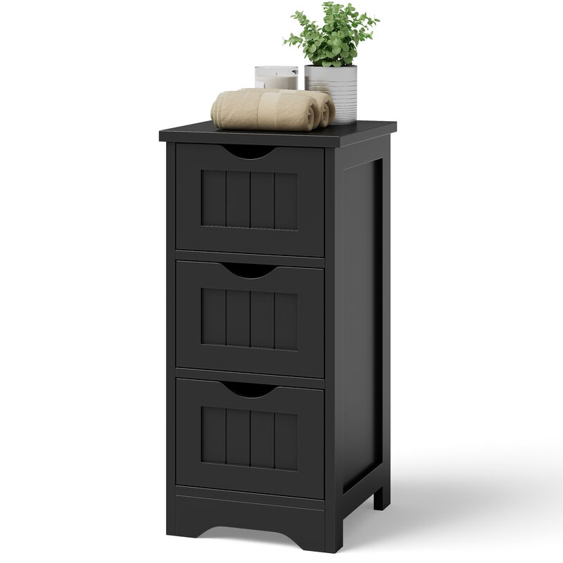 Bathroom Wooden Free Standing Storage Side Floor Cabinet Organizer image number 3