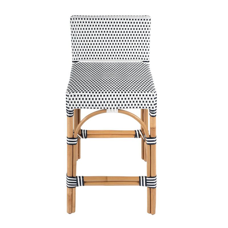 Butler Specialty Serienna 24.5 in. Seat Height Rectangular  Rattan Low Back Counter Stool