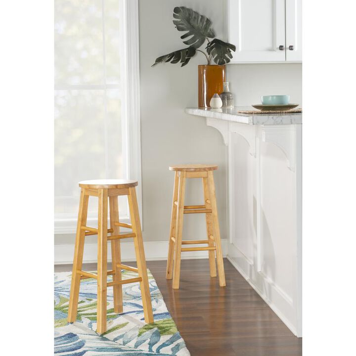 Linon 29 Inches Barstool With Round Seat