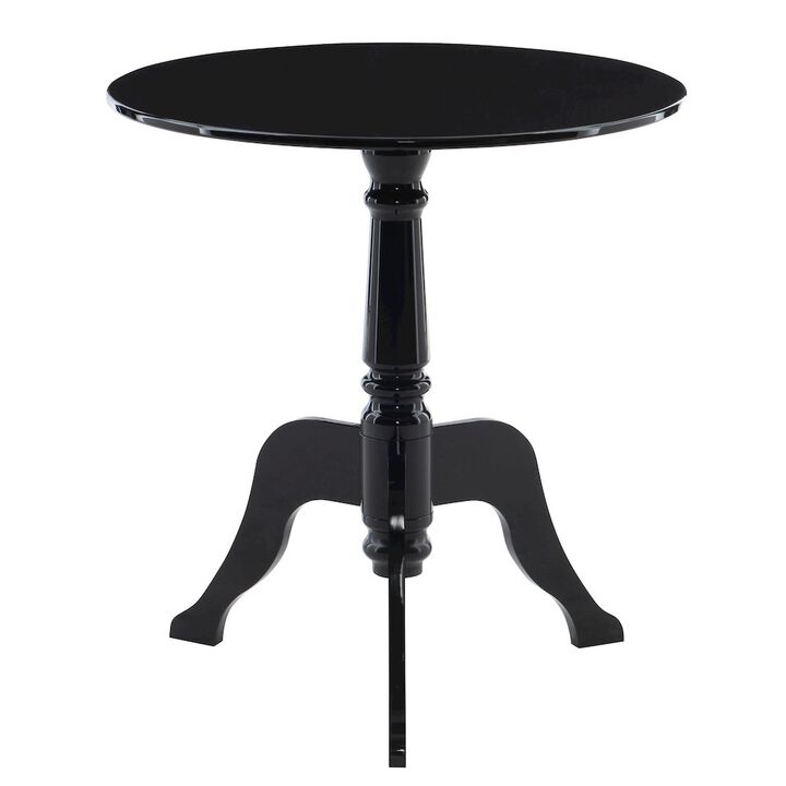 Linon Black Acrylic End Table