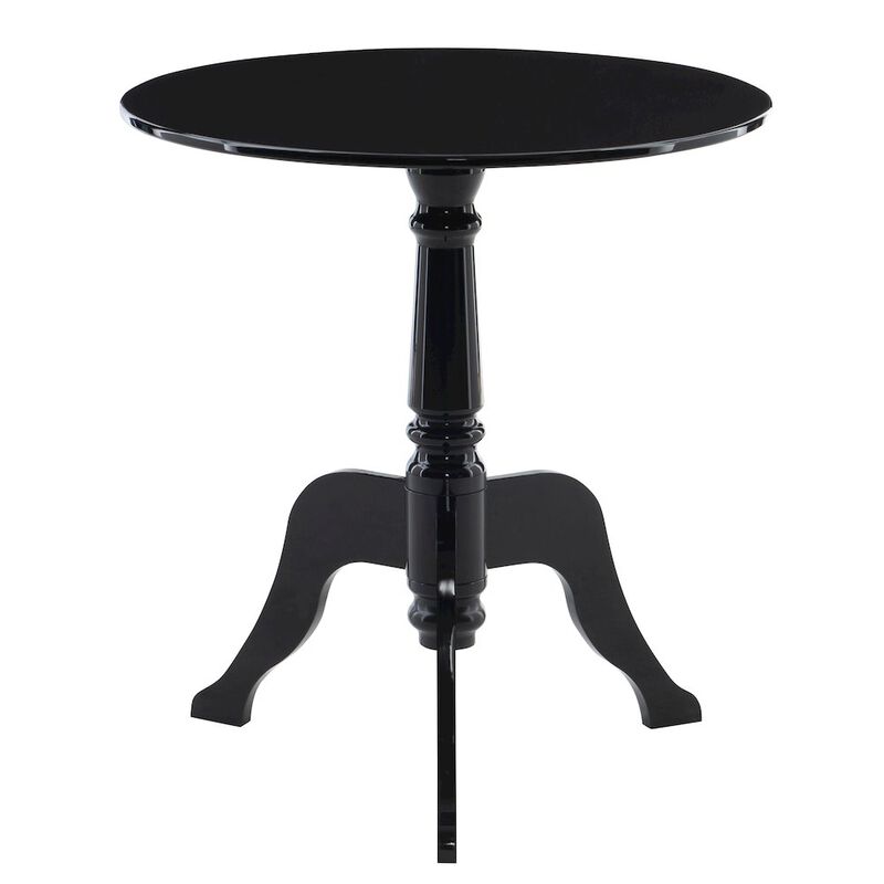 Linon Black Acrylic End Table image number 1