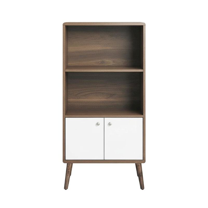 Wood Display Cabinet Bookshelf with Shelving Storage for Living Room image number 1