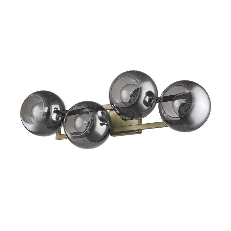 Hivvago Lunette 4-Light Aged Brass Sconce