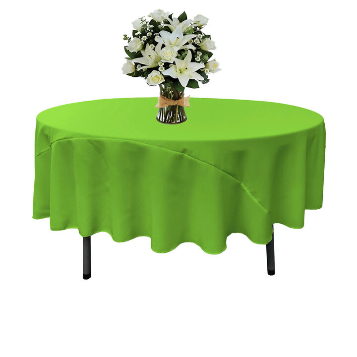Round Polyester Poplin Tablecloth for Weddings, Parties and Banquet Use