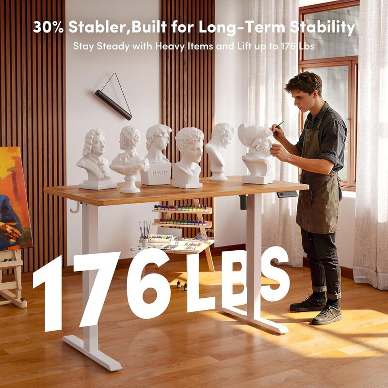 ShipItFurniture 32" x 20" Electric Standing Desk Unit with Memory Presets image number 4